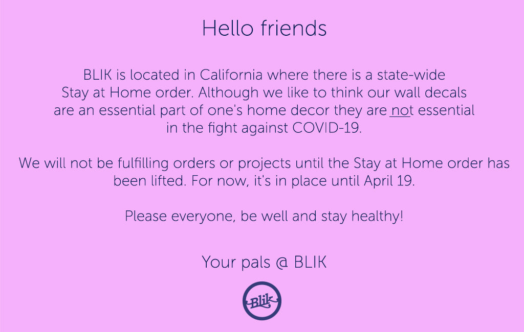 An important update from your pals at BLIK.