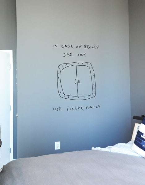 Escape Hatch Vinyl Wall Decoration | Funny Vinyl Wall Decals – Blik