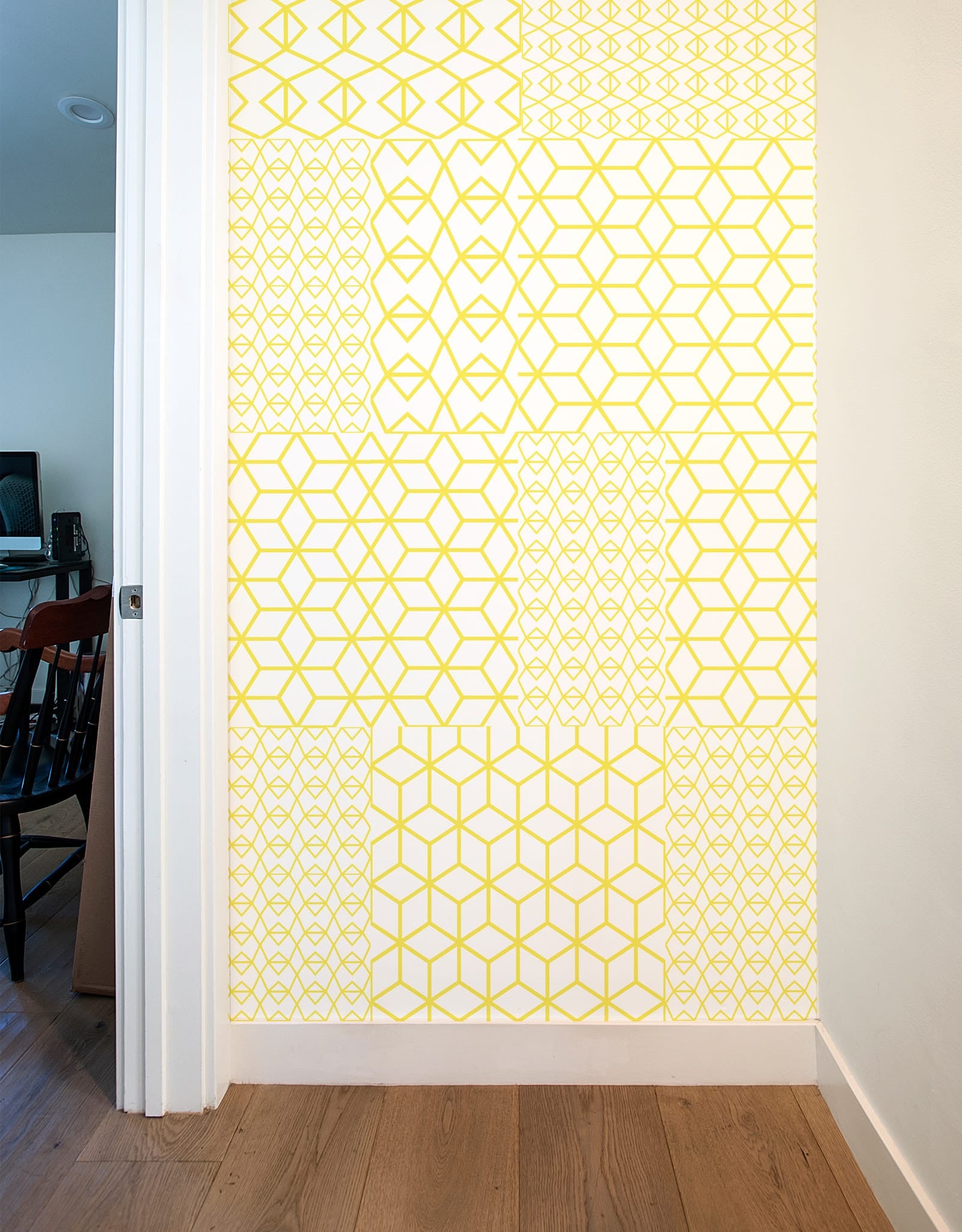 Circle - Yellow Gradient Dry Erase by BLIK Surface Graphics - Geometric Wall Graphic in White/Yellow/Green